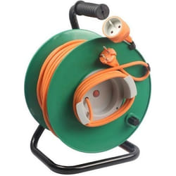Enrouleur de cable electrique jardin L.40m HO5VVF 2X1.5, ZENITECH