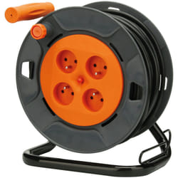 Zenitech - Enrouleur bricolage 4 prises 16A 3G1,5mm² 25m - Orange