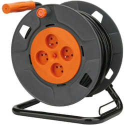Zenitech - Enrouleur bricolage 4 prises 16A - 3G1,5mm² 40m - Orange