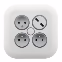 design innovant, super compact, pratique, range cable, fiche extra plate, 2USB Longueur du câble (en m): 7 Puissance maximale ...