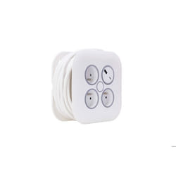 Enrouleur électrique domestique 3 prises + 2 USB-A/C - Blanc - Zenitech