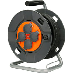 Zenitech - Enrouleur de chantier IP44 4 prises 16A 3G1,5mm² 25m - Orange