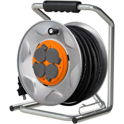 Enrouleur de chantier IP44 4 prises 16A 3G2,5mm² 35m - Orange - Zenitech