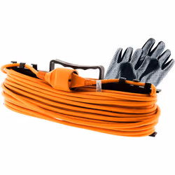 Prolongateur jardin 2x 1,5mm² Orange 25m - Zenitech Idéale pour tous vos travaux à l'extérieur, cette rallonge électrique vou ...