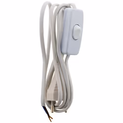 Cordon avec interrupteur pour luminaire 1,5m Blanc - Zenitech Cordon blanc de remplacement de câble d'alimentation électrique ...