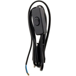 Zenitech - Cordon avec interrupteur pour luminaire 1,5m - Noir