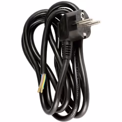 Cordon d'alimentation avec prise 16A 3G1,5 2m Noir - Zenitech Cordon noir de remplacement de câble d'alimentation électrique  ...