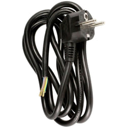 Zenitech - Cordon d'alimentation avec prise 16A 3G1,5mm² 2m - Noir