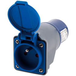 Zenitech - Adaptateur compact sans câble femelle 16A 2P+T en mâle CEE17 pour camping, nautisme