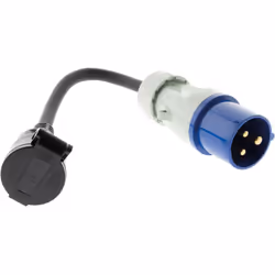 Description générale Adaptateur caravane femelle 16A en mâle CEE17, idéal pour les voyages en camping. Compact et pratique, c ...