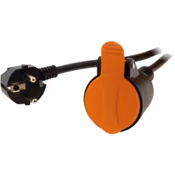 Rallonge étanche 2P+T H07RN-F 3x 1,5mm² 10m avec clip de fixation orange - Zenitech Rallonge étanche IP44 2P+T H07RN-F 3x1,5m ...