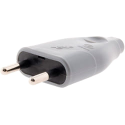 Zenitech - Fiche mâle 2P 6A - Gris