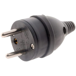 Zenitech - Fiche mâle anneau -16A 2P+T - Noir