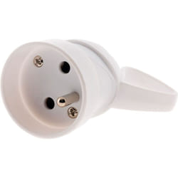 Fiche femelle anneau 1 prise 16A 2P+T - Blanc Zenitech