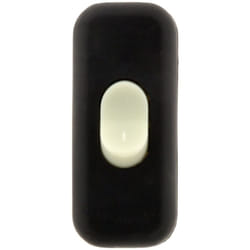Zenitech - Interrupteur 2A Unipolaire Luminescent - Noir