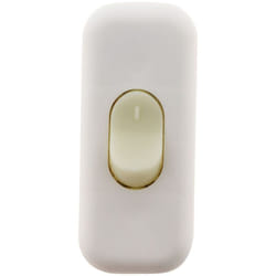 Zenitech - Interrupteur 2A bipolaire luminescent - blanc