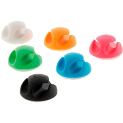 Zenitech - Lot de 6 doubles clips pour câbles