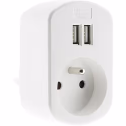 Description générale Prise 16A 2P+T avec 2 ports USB de 3.4A, idéale pour recharger vos appareils USB tout en laissant une pr ...