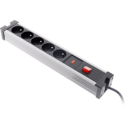 Zenitech - Bloc parafoudre 5x16A avec interrupteur - Noir
