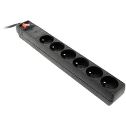 Zenitech - Bloc parafoudre 6x16A + interrupteur 1,4m 3G1,5mm²