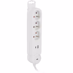 Caractéristiques de la multiprise Iota 2P+T 3680W - Zenitech : Modèle : multiprise Iota Couleur(s) : blanc Nombre de prises : ...