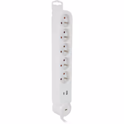 Caractéristiques de la multiprise Iota 2P+T 3680W - Zenitech : Modèle : multiprise Iota Couleur(s) : blanc Nombre de prises : ...