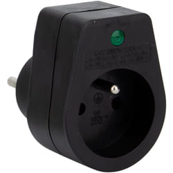 Parafoudre 1 prise simple - Noir - Zenitech