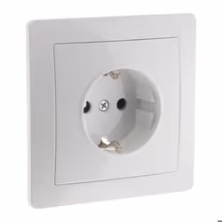 Prise encastrée Schuko - Blanc - Orys - Zenitech