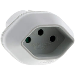 Zenitech - Adaptateur prise voyage Suisse vers France - prise mâle France vers prise femelle Suisse - Blanc