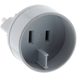Zenitech - Adaptateur prise voyage usa vers ue - prise mâle ue vers prise femelle us - Blanc