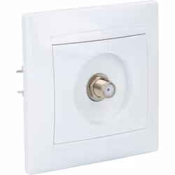 Prise satéléphonelite encastrée mâle Ø7mm type f Zyna - Blanc Zenitech