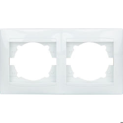 Double plaque encastrée Zyna - Blanc - Zenitech
