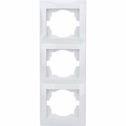 Triple plaque encastrée Verticale Zyna - Blanc - Zenitech