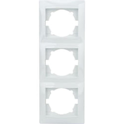 Triple plaque encastrée Verticale Zyna - Blanc - Zenitech