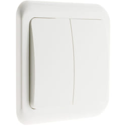 Zenitech - Interrupteur double encastré Antaria - blanc
