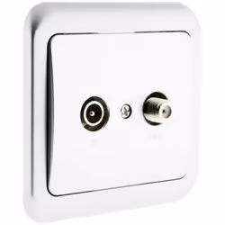 Caractéristiques de la prise TV radio encastrée IP20 - Zenitech : Modèle : prise TV radio Gamme Antaria Couleur(s) : blanc ou ...