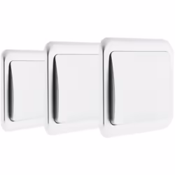 Caractéristiques du lot de 3 interrupteurs simples 10A - Zenitech : Modèle : lot de 3 interrupteurs simples Couleur(s) : blan ...