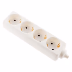 Multiprise 4 prises Schuko 16A sans câble - Blanc - Zenitech