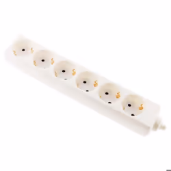 Multiprise 6 prises Schuko 16A sans câble - Blanc - Zenitech
