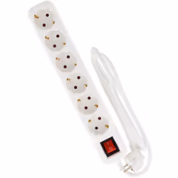 Caractéristiques du bloc multiprise 16A + interrupteur - blanc - Zenitech : Modèle : bloc multiprise Couleur(s) : blanc Type  ...