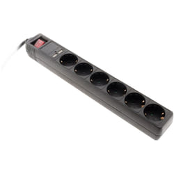 Multiprise Schuko 6x16A + 2 USB-A - Noir - Zenitech