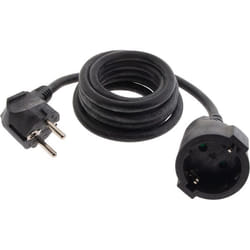 Rallonge schuko HO5VV-F 3G15mm² 2m - noir - Zenitech