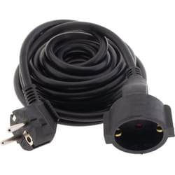 Zenitech - Rallonge schuko HO5VV-F 3G1,5mm² 5m - noir