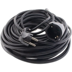 Zenitech - Rallonge schuko H05VV-F 3G1,5mm² - 25m - noir