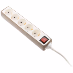 Caractéristiques de la multiprise Schuko 5x16A + interrupteur - 1.5m - Zenitech : Modèle : multiprise Couleur(s) : gris, taup ...