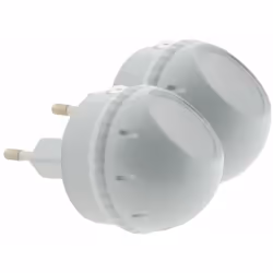 Description générale Le lot de 2 veilleuses LED orientables à 360° Otio diffuse une lumière douce, idéale pour aider les enfa ...