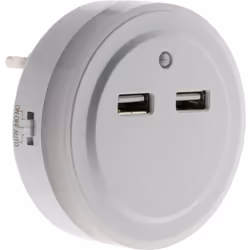 Veilleuse LED automatique avec 2 ports USB - Otio Cette veilleuse LED automatique est dotée de 2 ports USB qui vous permetten ...