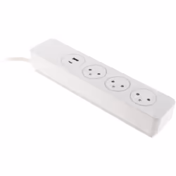 Caractéristiques de la multiprise Easy Eject Mantéa : Modèle : multiprise Couleur(s) : blanc Nombre de prises : 3x16A (2P+T)  ...