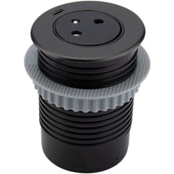 Prise encastrée EasyEject avec port USB Noir - Otio