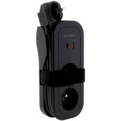 Zenitech - Bloc multiprise nomade 4 prises dont 2 usb - Noir - Mundo